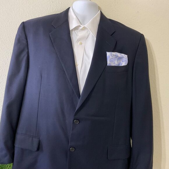 Mens Two Tone Blue Paisely Print  100% Silk Pocket Square/Hanky - Picture 3 of 8